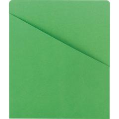 Smead Letter Recycled File Jacket - 8 1/2" x 11" - 1 Front Pocket(s) - Manila - Green - 10% Recycled - 25 / Pack