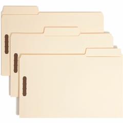 Smead SuperTab 1/3 Tab Cut Legal Recycled Fastener Folder - 8 1/2" x 14" - 3/4" Expansion - 2 x 2K Fastener(s) - Top Tab Location - Right of Center Tab Position - Manila - 10% Recycled - 50 / Box