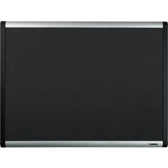 Lorell Mesh Bulletin Board - 48" Board Height x 72" Board Width - Fabric Surface - Black Anodized Aluminum Frame - 1 Each