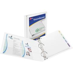 Avery&reg; TouchGuard View 3 Ring Binder - 1" Binder Capacity - Letter - 8 1/2" x 11" Sheet Size - 250 Sheet Capacity - 3 x Slant Ring Fastener(s) - 4 Pocket(s) - Polypropylene - Recycled - Pocket, Du