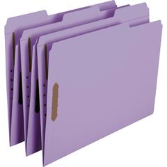 Smead 1/3 Tab Cut Letter Recycled Fastener Folder - 8 1/2" x 11" - 3/4" Expansion - 2 x 2K Fastener(s) - 2" Fastener Capacity - Top Tab Location - Assorted Position Tab Position - Lavender - 10% Recyc