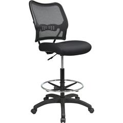 Office Star Air Grid Mesh Back Drafting Chair - Mesh Seat - Mesh Back - 5-star Base - Black - 20" Seat Width x 19.75" Seat Depth - 21.3" Width x 25.5" Depth x 51" Height