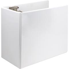 Samsill Durable View Binder - 6" Binder Capacity - Letter - 8 1/2" x 11" Sheet Size - 1225 Sheet Capacity - D-Ring Fastener(s) - 2 Internal Pocket(s) - Chipboard, Polypropylene - White - 2.73 lb - Rec