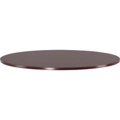 Lorell Essentials Conference Tabletop - Laminated Round, Mahogany Top - 47.25" Table Top Width x 47.25" Table Top Depth x 1.25" Table Top Thickness - 1" Height - Conferencing - Assembly Required - Woo