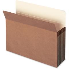 Smead Straight Tab Cut Letter Recycled File Pocket - 8 1/2" x 11" - 5 1/4" Expansion - Redrope - Tear Proof Gusset - 100% Recycled - 10 / Box