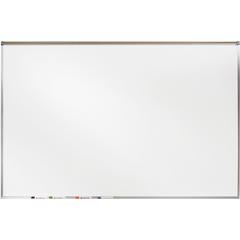 Ghent 48.50" x 72.50" Aluminum Frame Porcelain Magnetic Projection Whiteboard w/ 1" Maprail