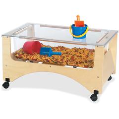 Jonti-Craft Rainbow Accents Toddler See-thru Sensory Table - 20" Height x 37" Width x 23" Depth - Assembly Required - Baltic, Clear - 1 Each
