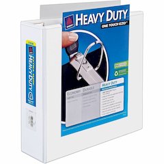 Avery Heavy-Duty View Extra Wide Binder, 3" EZD Rings, White - Avery&reg; Heavy-Duty View 3 Ring Binder, Extra Wide, 3" EZD(R) Rings, 1 White Binder (01321)
