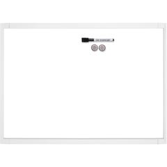 Quartet Decorative Dry-erase Whiteboard - 17" (1.4 ft) Width x 11" (0.9 ft) Height - White Stainless Steel Surface - Assorted Plastic Frame - Rectangle - Magnetic - Stain Resistant - 1 Each
