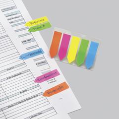Redi-Tag Neon Small Arrow Colored Flags - 50 x Neon Blue, 50 x Neon Green, 50 x Neon Pink, 50 x Neon Yellow, 50 x Neon Orange - 1 3/4" x 29/64" - Arrow - Neon Green, Neon Blue, Neon Yellow, Neon Pink,