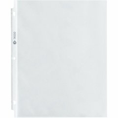 Business Source Top-Loading Poly Sheet Protectors - 3.3 mil Thickness - For Letter 8 1/2" x 11" Sheet - 3 x Holes - Ring Binder - Rectangular - Clear - Polypropylene - 100 / Box