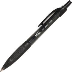 Integra 82952 Retractable Ballpoint Pens - Retractable - Black Ink - Black, Transparent Barrel - 1 Dozen