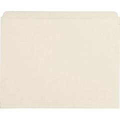 Business Source Straight Tab Cut Letter Recycled Top Tab File Folder - 8 1/2" x 11" - 3/4" Expansion - 11 pt. - Manila Paper - Manila - 10% Recycled - 100 / Box