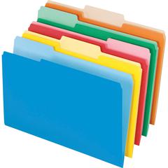 Pendaflex 1/3 Tab Cut Legal Recycled Top Tab File Folder - 8 1/2" x 14" - Assorted - 10% Recycled - 100 / Box