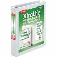 Cardinal Xtralife ClearVue Locking Slant-D Binders - 1" Binder Capacity - Letter - 8 1/2" x 11" Sheet Size - 270 Sheet Capacity - 1" Spine Width - 3 x D-Ring Fastener(s) - 2 Inside Front & Back Pocket