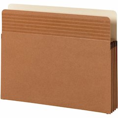 Smead Easy Grip Straight Tab Cut Letter Recycled File Pocket - 8 1/2" x 11" - 3 1/2" Expansion - Redrope - Tear Proof, Reinforced Gusset, Tear Resistant - 30% Recycled - 25 / Box