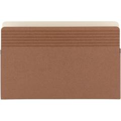 Smead Easy Grip Straight Tab Cut Legal Recycled File Pocket - 8 1/2" x 14" - 3 1/2" Expansion - Pressboard - Redrope - 30% Recycled - 25 / Box