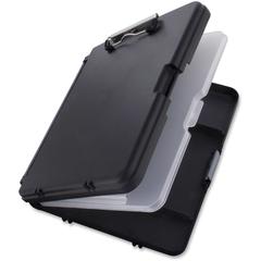 Saunders WorkMate II Poly Storage Clipboard - 11" - Polypropylene - Black - 1 Each