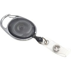 Advantus Retractable Carabiner-Style ID Reel - Extendable, Retractable - 12 / Pack - Smoke