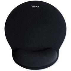 Allsop ComfortFoam Memory Foam Mouse Pad with Wrist Rest - 1" x 9" x 10" Dimension - Black - Memory Foam - Stress Resistant - 1 Pack - Mouse