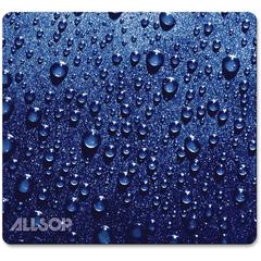 Allsop NatureSmart Image Mousepad - Soft Top Raindrop - 0.10" x 8.50" Dimension - Blue - Natural Rubber, Latex - Anti-skid - 1 Pack - Mouse