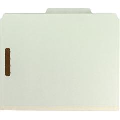 Smead 2/5 Tab Cut Letter Yes Classification Folder - 8 1/2" x 11" - 2" Expansion - 2 x 2K Fastener - 2" Fastener Capacity - Top Tab Location - Right of Center Tab Position - 2 Divider - 25 pt. - Press