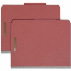 Smead 13723 2/5 Tab Cut Letter Recycled Classification Folder - 8 1/2" x 11" - 2" Expansion - 4 x 2K Fastener - 2" for Folder, 1" for Divider - Top Tab Location - Right of Center Tab Position - 1 Divi