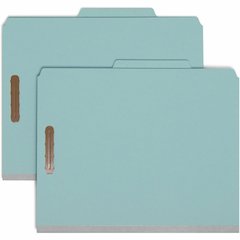 Smead 2/5 Tab Cut Letter Recycled Classification Folder - 8 1/2" x 11" - 2" Expansion - 4 x 2K Fastener - 1" Fastener Capacity, 2" Fastener Capacity - Top Tab Location - Right of Center Tab Position -