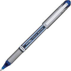 EnerGel EnerGel NV Liquid Gel Pens - Blue Ink - Gel-based - Gray Barrel - Metal Tip - 1 Dozen
