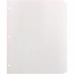 Business Source Reinforced Hole Punched Indexes - 5 Write-on Tab(s) - 5 Tab(s)/Set - 3 Hole Punched - White Divider - 100% Yes - Non-laminated, Mylar Reinforcement - 1 Box