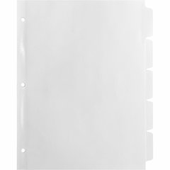 Business Source Punched Laser Index Dividers - 5 Blank Tab(s) - 5 Tab(s)/Set - 8.5" Divider Width x 11" Divider Length - Letter - 3 Hole Punched - White Paper Divider - White Tab(s) - 100% Recycled - 