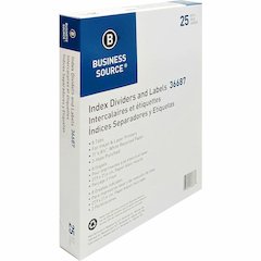 Business Source Punched Laser Index Dividers - 8 Blank Tab(s) - 8 Tab(s)/Set - 8.5" Divider Width x 11" Divider Length - Letter - 3 Hole Punched - White Paper Divider - White Tab(s) - 100% Recycled - 