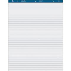 Business Source Standard Ruled Easel Pad - 50 Sheets - 15 lb Basis Weight - 27" x 34" Sheet Size - White Paper - Perforated - 4 / Carton