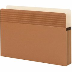 Smead Easy Grip Straight Tab Cut Legal Recycled File Pocket - 8 1/2" x 14" - 1 3/4" Expansion - Redrope - Tear Proof, Tear Resistant, Reinforced Gusset - 30% Recycled - 25 / Box