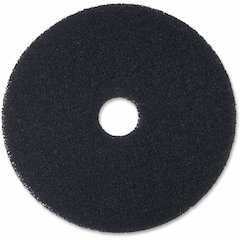 3M Black Stripper Pad 7200 - 19" Diameter - Fiber - Black - 5 / Carton