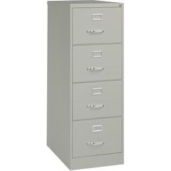 Lorell Fortress Series 26-1/2" Commercial-Grade Vertical File Cabinet - 18" Width x 26.5" Depth x 52" Height - 4 x Drawer(s) for File - Legal - Vertical - Lockable, Ball-bearing Suspension, Heavy Duty