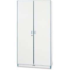 Jonti-Craft Rainbow Accents Classroom Closet - 36" x 24" x 72" - 3 x Shelf(ves) - Hinged Door(s) - Locking Door, Hinged Door, Chip Resistant, Rounded Edge, Adjustable Shelf - Teal - Freckled Gray Lami