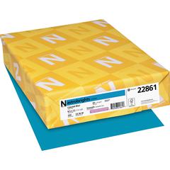 Astrobrights Colored Cardstock - Blue - Letter - 8 1/2" x 11" - 65 lb Basis Weight - Smooth - 250 / Pack - Green Seal - Heavyweight, Acid-free, Lignin-free, Durable - Celestial Blue