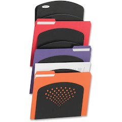 Safco Seven Pocket Letter/Legal Steel Wall Rack - 7 Pocket(s) - 21.75" Height x 9.50" Width x 2" Depth - Durable - Powder Coated - Black - Steel - 1 Each
