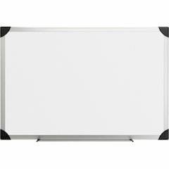 Lorell Dry-erase Board - 48" (4 ft) Width x 36" (3 ft) Height - White Styrene Surface - Aluminum Frame - Ghost Resistant, Scratch Resistant - 1 Each