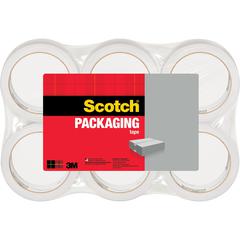 Scotch Lightweight Shipping/Packaging Tape - 54.60 yd Length x 1.88" Width - 2.2 mil Thickness - 3" Core - Synthetic Rubber Resin - For Sealing, Shipping - 6 / Pack - Clear