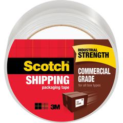Scotch Commercial-Grade Shipping/Packaging Tape - 54.60 yd Length x 1.88" Width x 3.1 mil Thickness - 3" Core - Clear - Synthetic Rubber Resin - 3.10 mil - Polypropylene Backing - Split Resistant - Fo