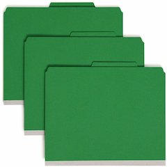 Smead SafeSHIELD 2/5 Tab Cut Letter Recycled Classification Folder - 8 1/2" x 11" - 2" Expansion - 2 x 2S Fastener - 2" for Folder, Divider - Top Tab Location - Right of Center Tab Position - 2 Divide
