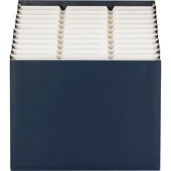 Smead 1/3 Tab Cut Letter Recycled Expanding File - 8 1/2" x 11" - 7/8" Expansion - 12 Pocket(s) - Top Tab Location - Assorted Position Tab Position - 11 Divider(s) - Navy - 10% Recycled - 1 Each