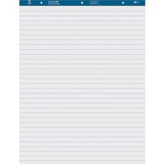 Business Source Standard Ruled Easel Pad - 50 Sheets - 15 lb Basis Weight - 27" x 34" Sheet Size - White Paper - Perforated - 2 / Carton