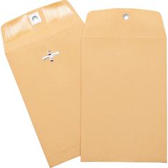 Business Source Heavy-duty Clasp Envelopes - Clasp - #35 - 5" Width x 7 1/2" Length - 28 lb - Clasp - Brown Kraft - Kraft - 1 Box