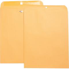 Business Source Heavy-duty Clasp Envelopes - Clasp - #105 - 11 1/2" Width x 14 1/2" Length - 28 lb - Clasp - Brown Kraft - Kraft - 1 Box