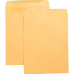 Business Source Press-To-Seal Catalog Envelopes - Catalog - 10" Width x 13" Length - 28 lb - Self-sealing - Brown Kraft - Kraft - 1 Box