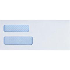 Business Source No. 8-5/8 Business Check Envelopes - Double Window - #8 5/8 - 8 5/8" Width x 3 5/8" Length - 24 lb - Gummed - White - Wove - 1 Box