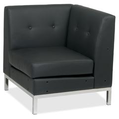 Wall Street Corner Chair - Faux Leather Black Seat30.5" Width x 28" Depth x 30" Height